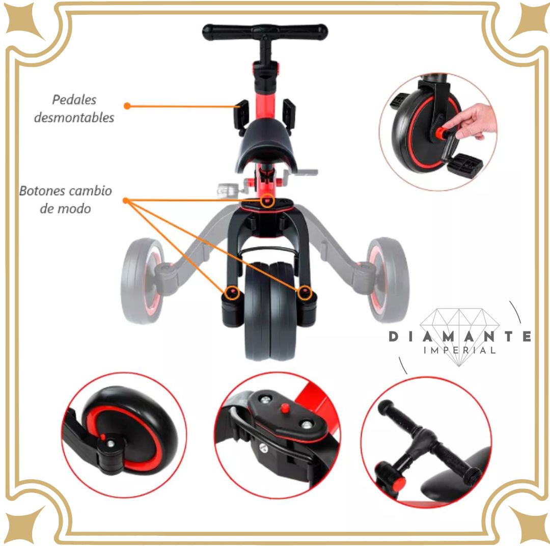 RideMaster™ 3 en 1 - Bicicleta Aprendizaje